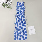 Printed Mesh Three-Piece Separated Bikini Swimwear for Women