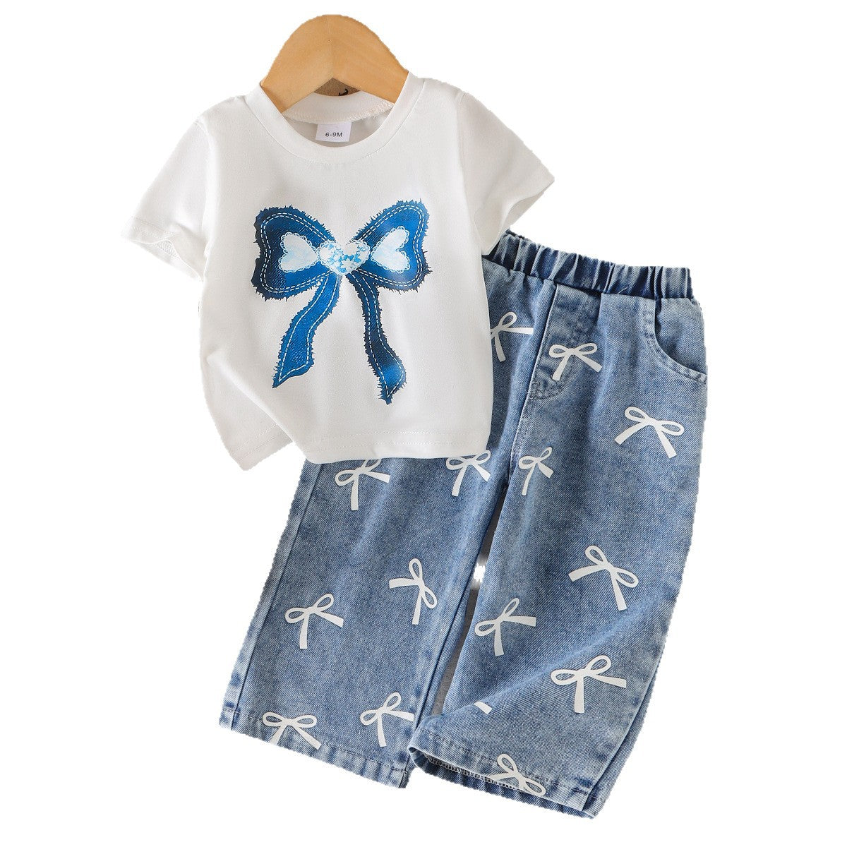 Top and jeans two-piece set