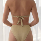 Two-Piece Solid Color Bikini Set