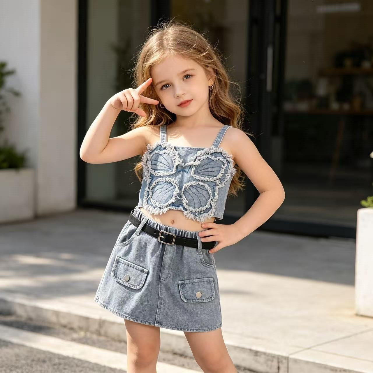 Denim 2 Piece Set