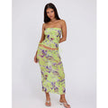 Swimsuit Split Resort Seaside Four Piece Set Printed Floral Lace for Women