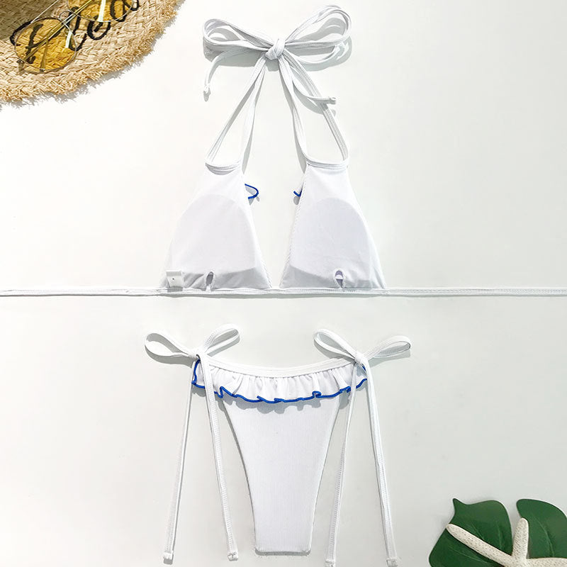 Higher Frequency Miami Ruffle Bikini Set