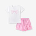 Summer Outfits Cute Bow Children's Clothing Set for Girls