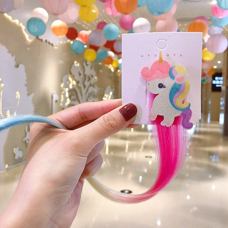Sweet Colorful Hairpin Lovely Children Girls Hairclip Kids Cute Barrette Cartoon Extension Braider Rainbow Hair Accessories