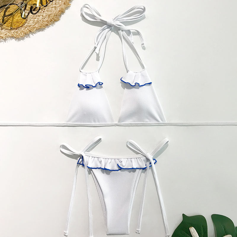 Higher Frequency Miami Ruffle Bikini Set