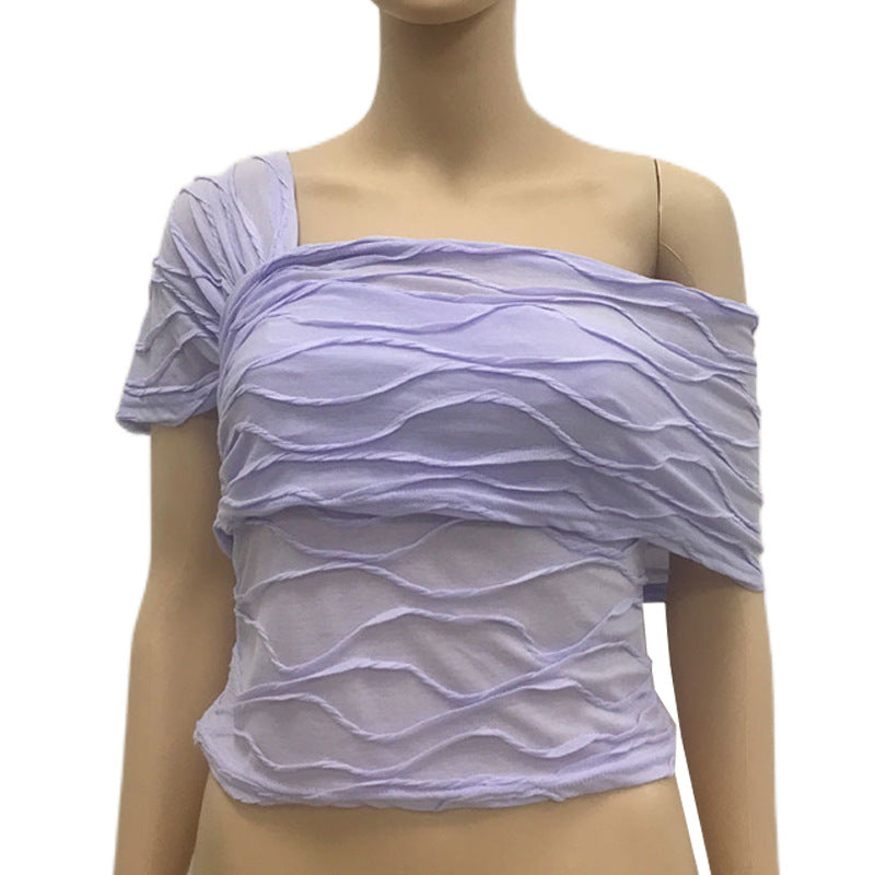 Higher Frequency™ Lilac Wave Mesh Top