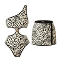 Single shoulder split bikini