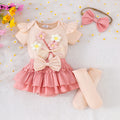 Short sleeved top and skirt set