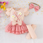 Short sleeved top and skirt set