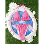 Cherry Kiss Gingham Bikini Set
