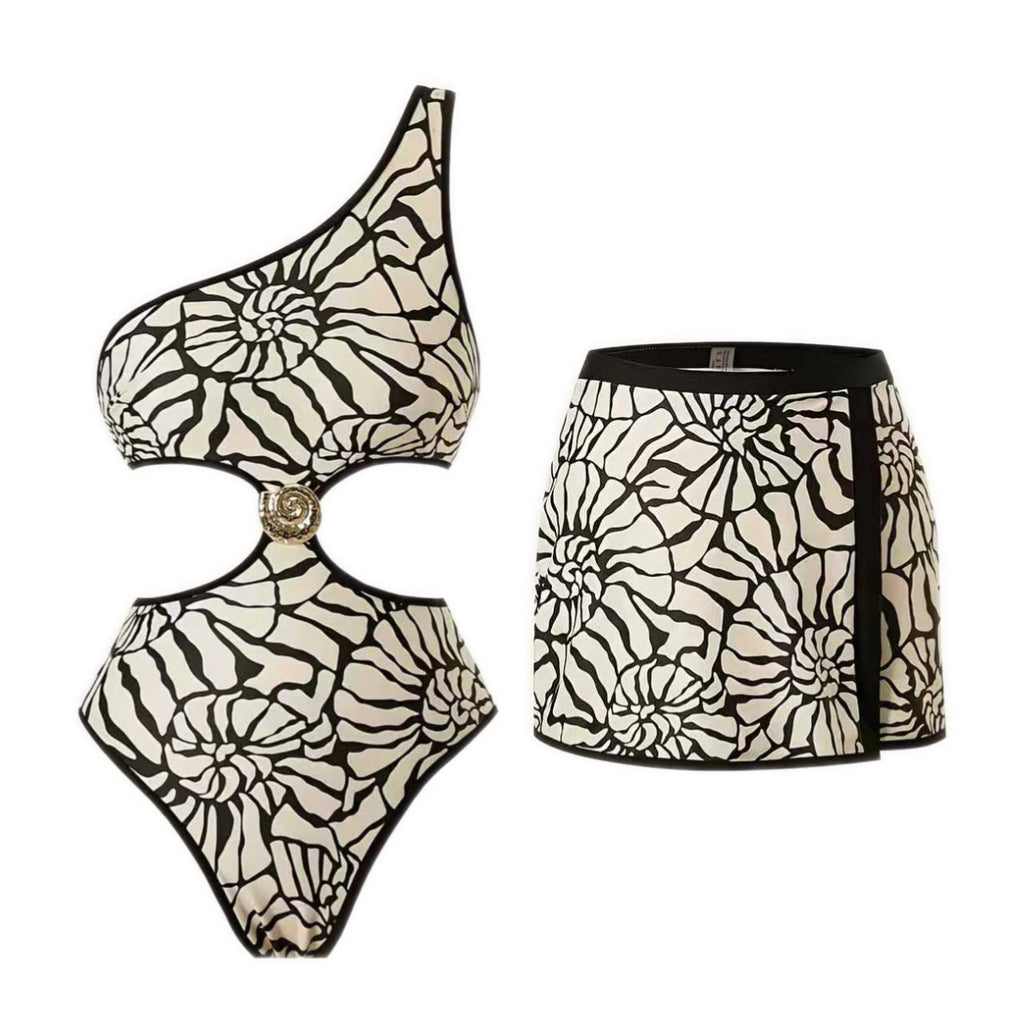 Single shoulder split bikini