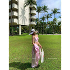 Pink Coconut Sea Stripe Set for Women Bikini Swimwear
