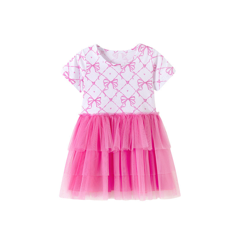 Summer New Chiffon Dress, Cute Baby Short Sleeve Dress