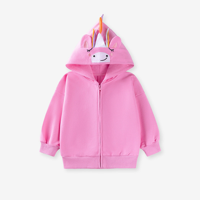 Girl's hoodie, cute children's coat, autumn cotton top