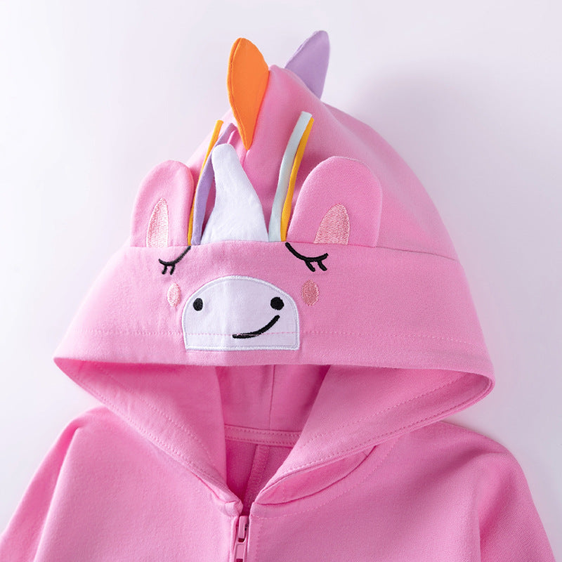Girl's hoodie, cute children's coat, autumn cotton top