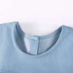 Girls' Sleeveless Dress Summer Children's Denim Dress Style Cute Cherry Kids Dress