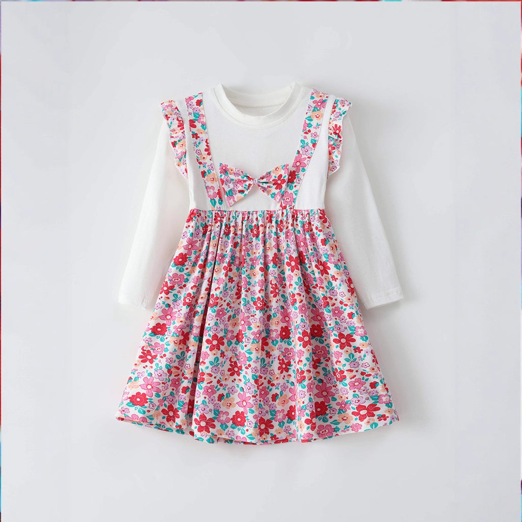 Girls Bow Dress Style Cute Children's Clothing