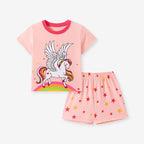 Summer New Cartoon Girls' Outfit SetChildren's Clothing Set, Cute Baby Kids Wear