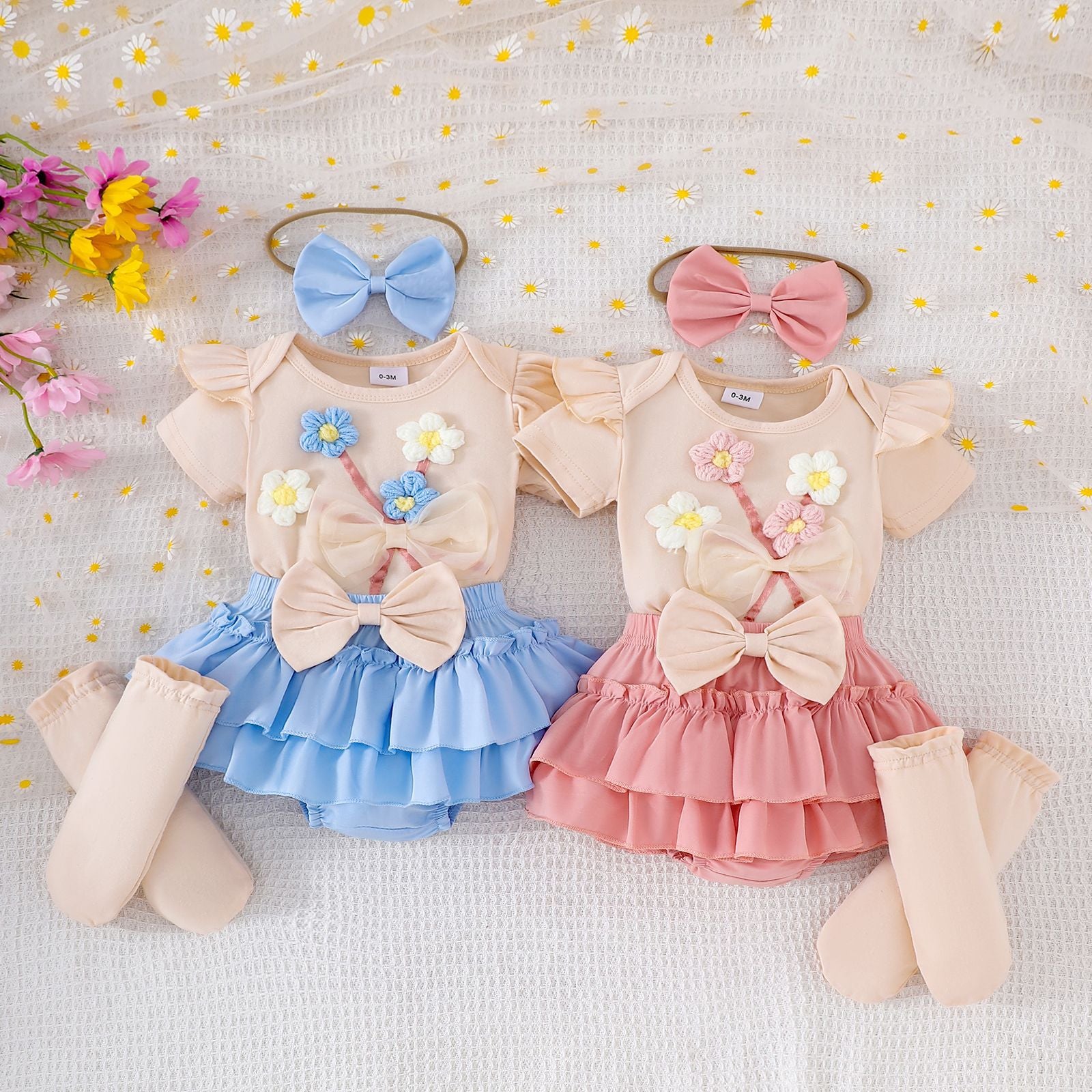 Short sleeved top and skirt set