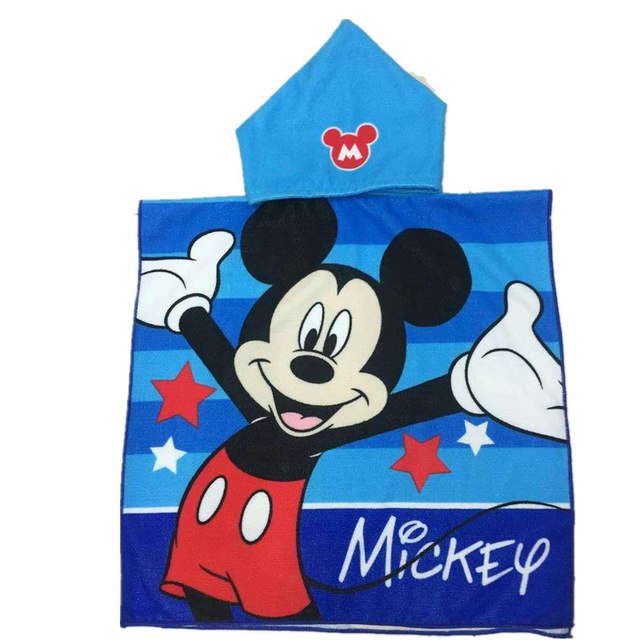 Children Cute Cartoon Hooded Cloak Beach Towel Animal Printed Microfiber Baby Boys Girls Kids Swimming Bath Towel  60X120cm