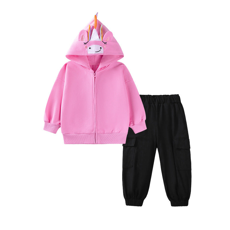 Girl's hoodie, cute children's coat, autumn cotton top