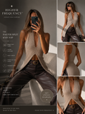 Higher Frequency™ Riviera Knit Halter Top – Sand