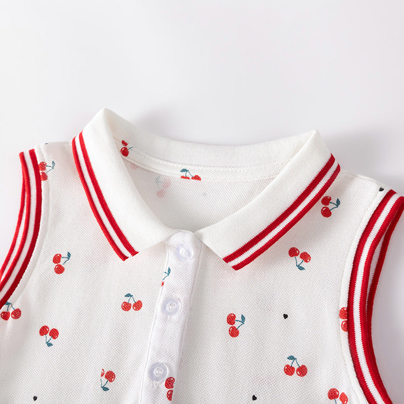 Summer Sleeveless Girls' Dress Cute Sweet Children's DressCasual Kids Dress