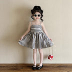 Girls' Summer Striped Sleeveless Dress Elegant Princess Dress for Toddler and Kids