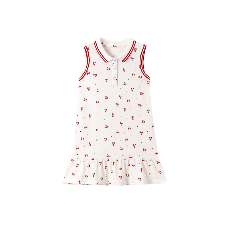 Summer Sleeveless Girls' Dress Cute Sweet Children's DressCasual Kids Dress
