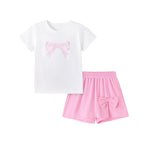 Summer Outfits Cute Bow Children's Clothing Set for Girls