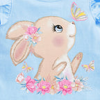 Children's Clothing Summer New Arrival Girls' Knitted Cute Cotton Basic Tee