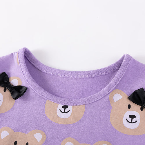 Cute Cartoon Kids Summer Short Sleeve Outfits for Girls, Children's Clothing Set