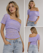 Higher Frequency™ Lilac Wave Mesh Top
